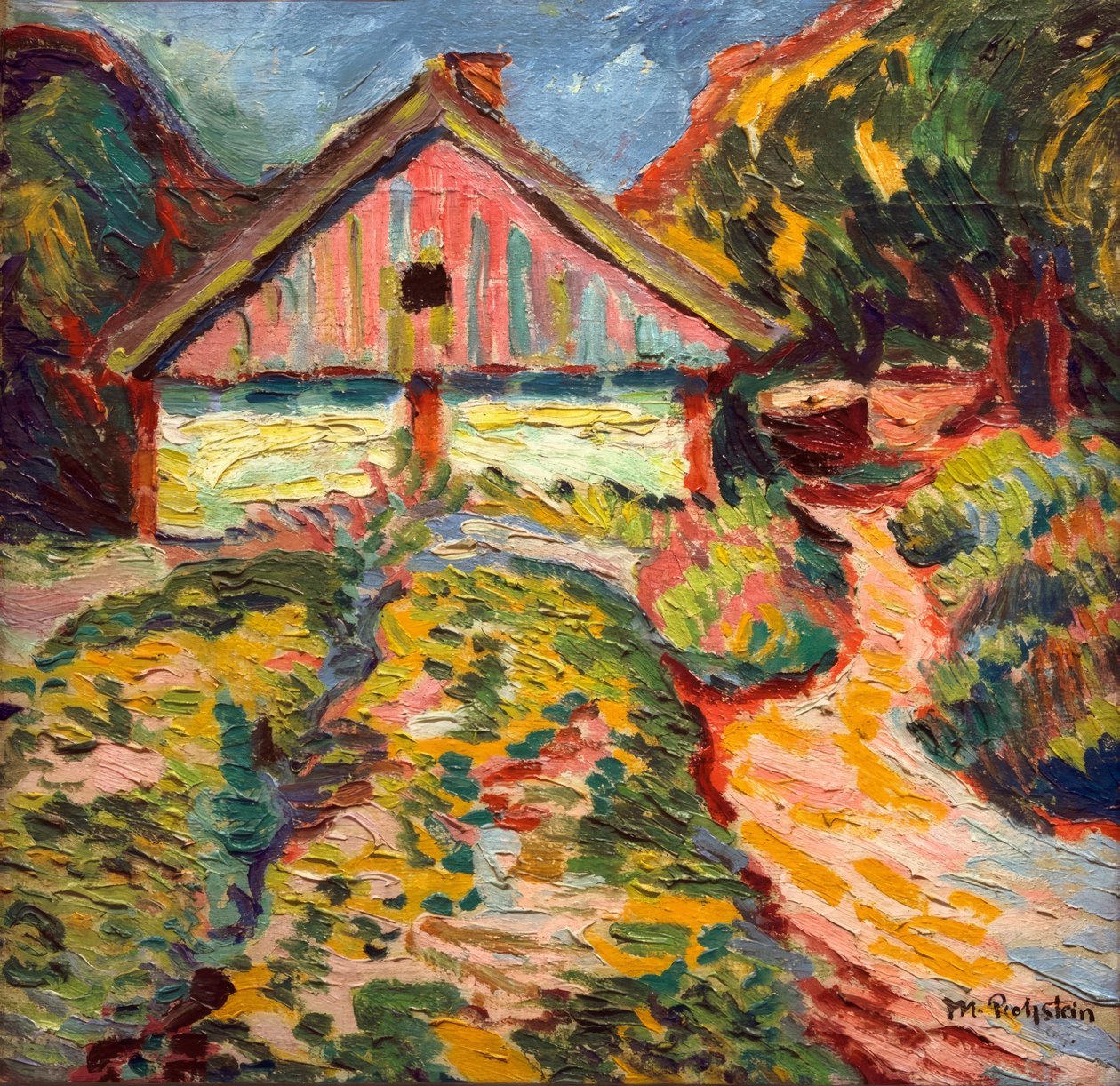 Hus på Kuriska näset av Max Pechstein
