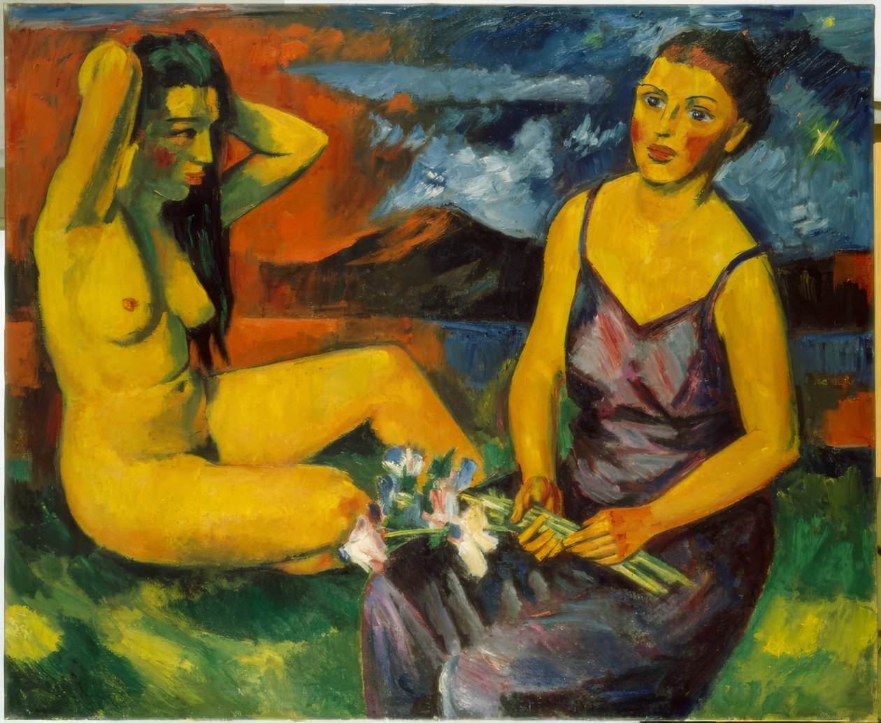 Jordisk och himmelsk kärlek av Max Pechstein