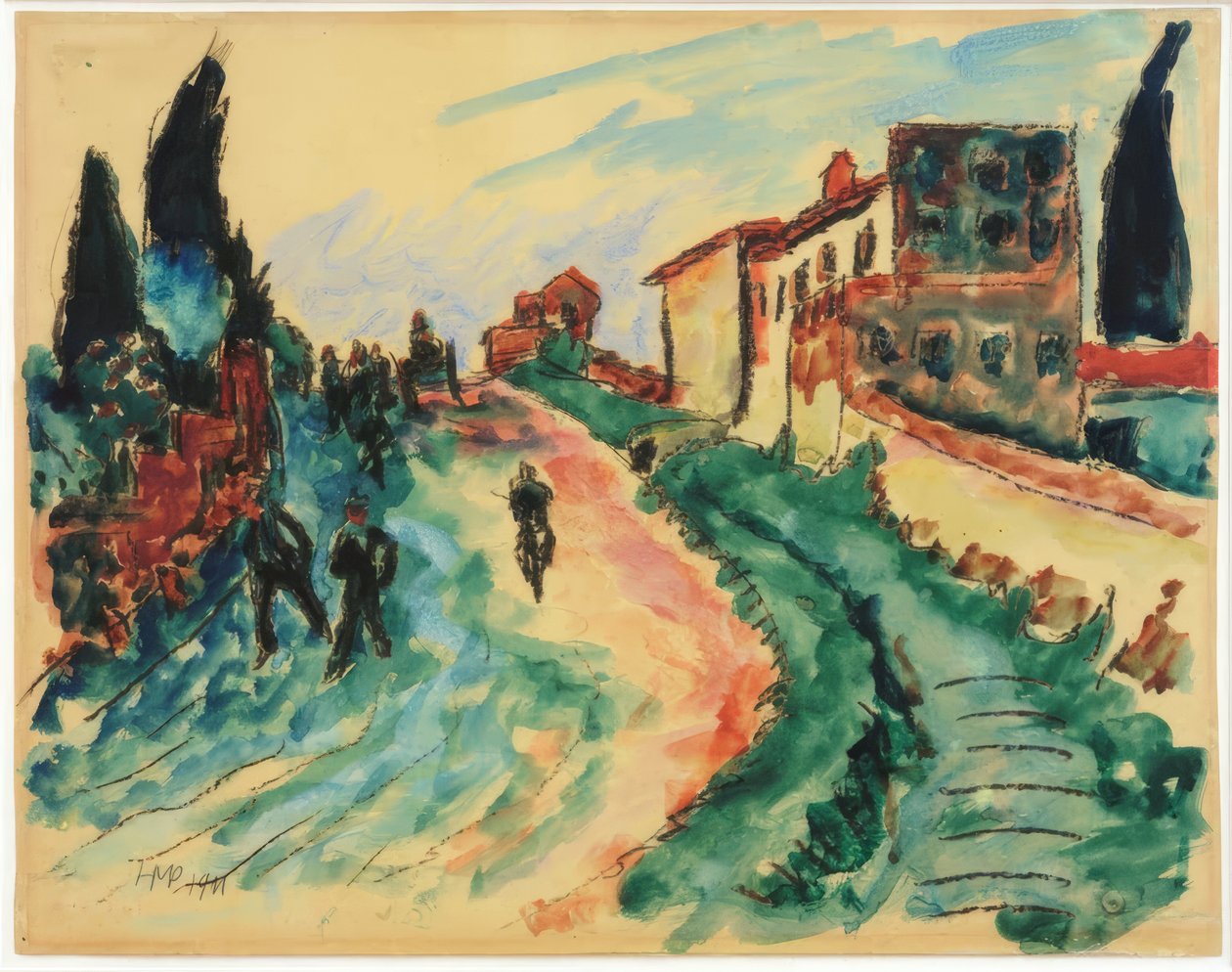 Italiensk landsbygd av Max Pechstein