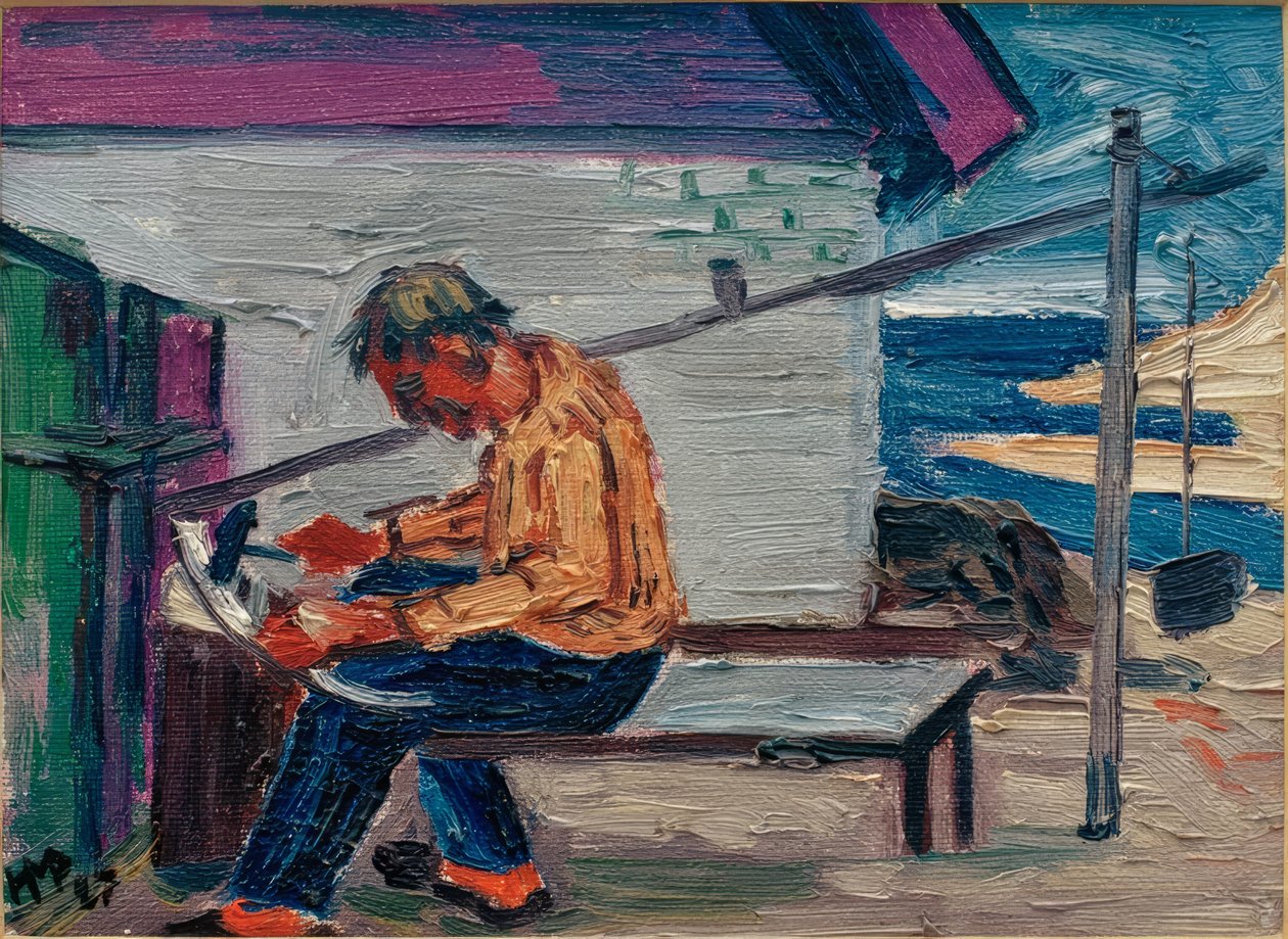 Lude vid slipning av Max Pechstein