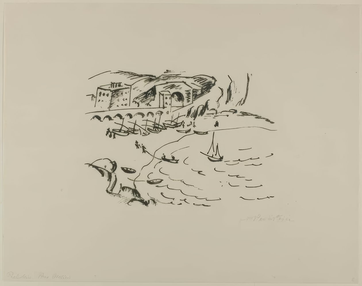 Monte Rosso Bay, från Resebilder: Italien-Sydhavet av Max Pechstein