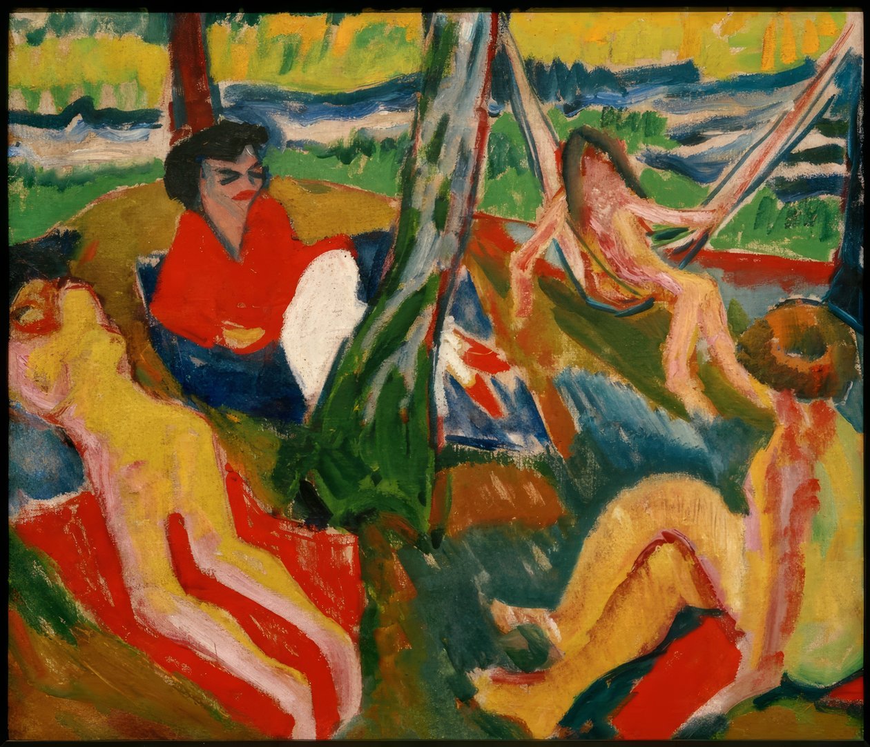 Scene i skogen av Max Pechstein