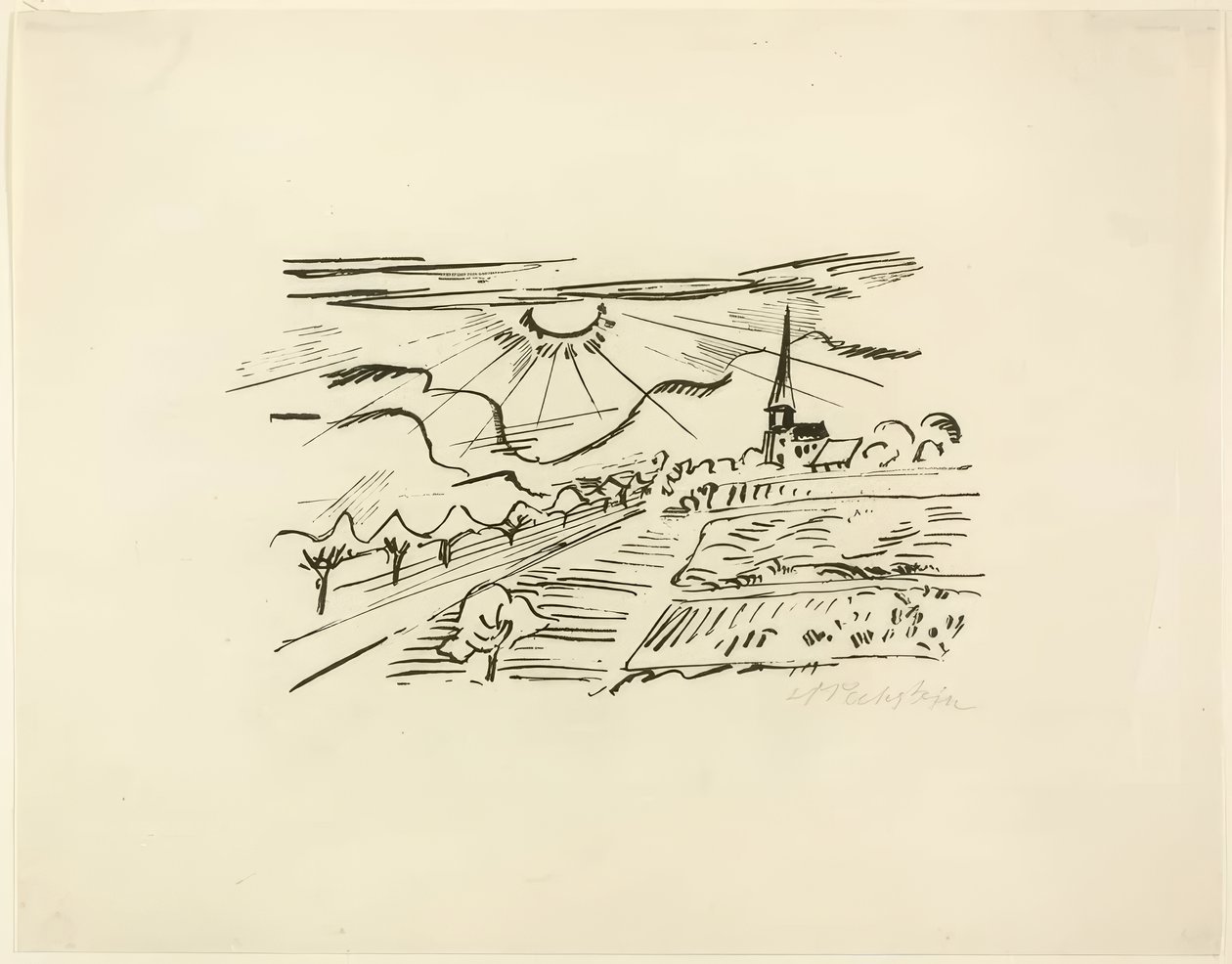 Thüringen, från resebilder: Italien-Söderhavet av Max Pechstein