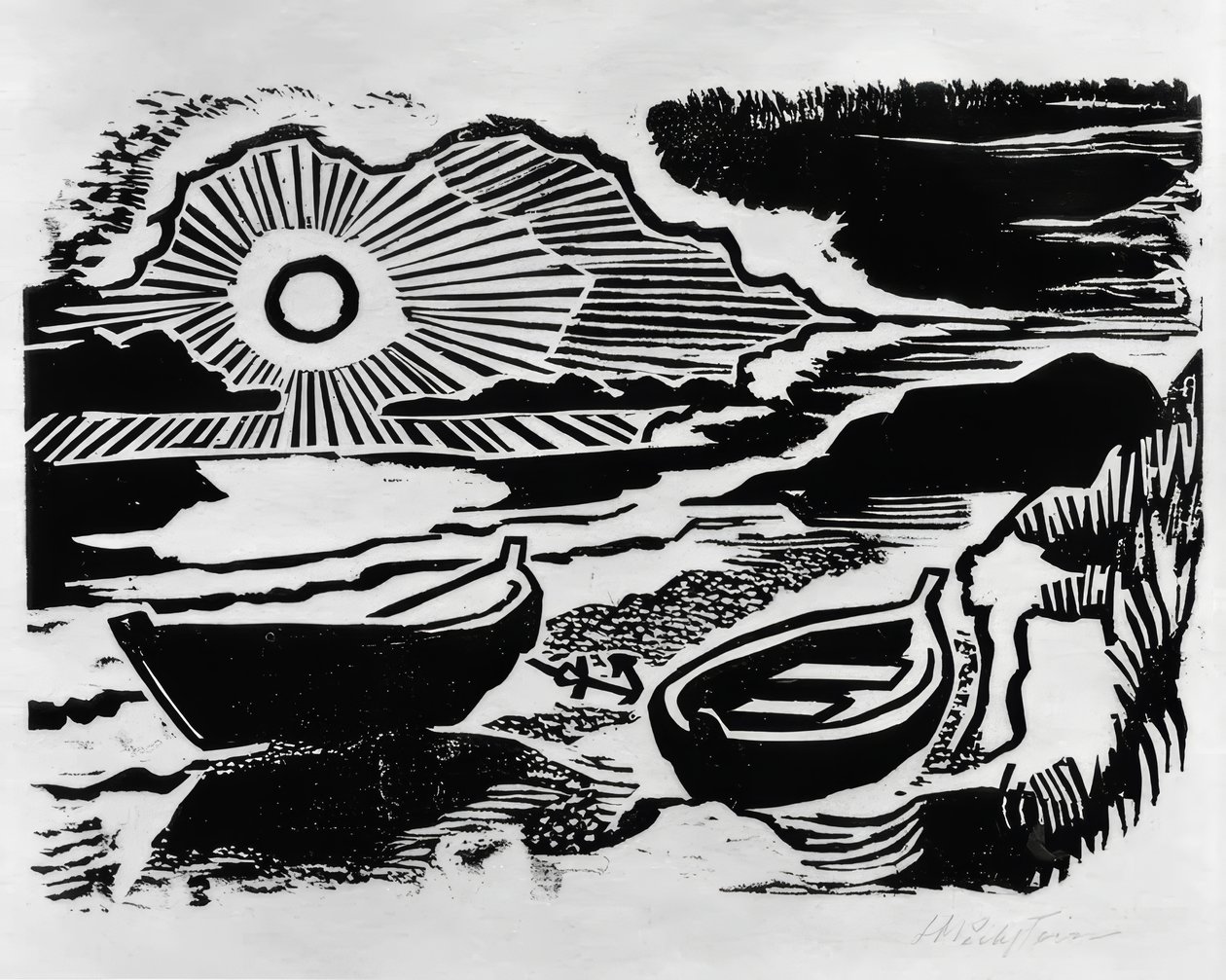 Solnedgång av Max Pechstein