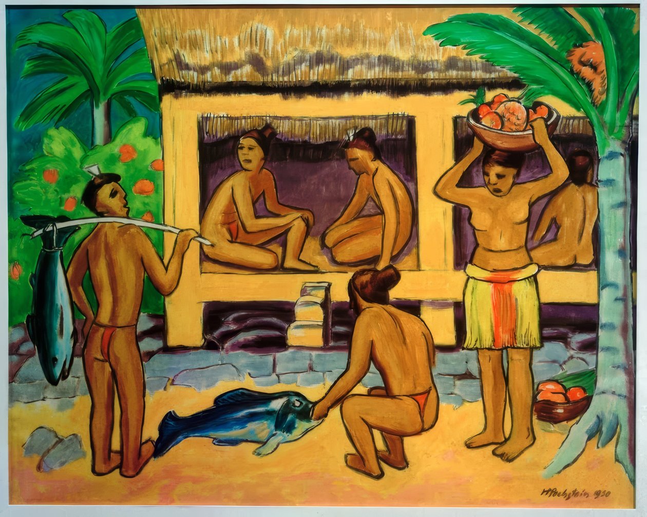 Framför Palauhuset av Max Pechstein