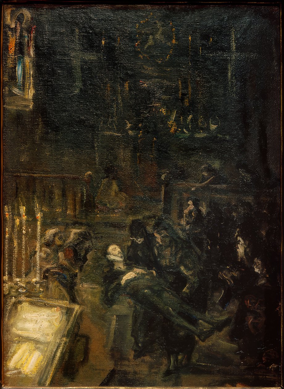 Aufbahrung Don Giovannis av Max Slevogt