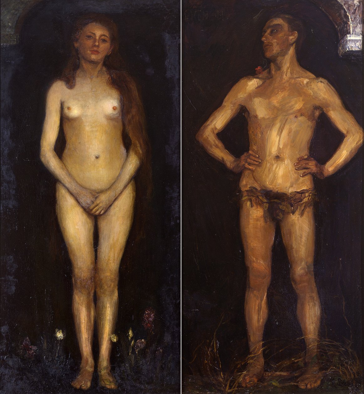 Människopar (Homo sapiens-planscher) av Max Slevogt