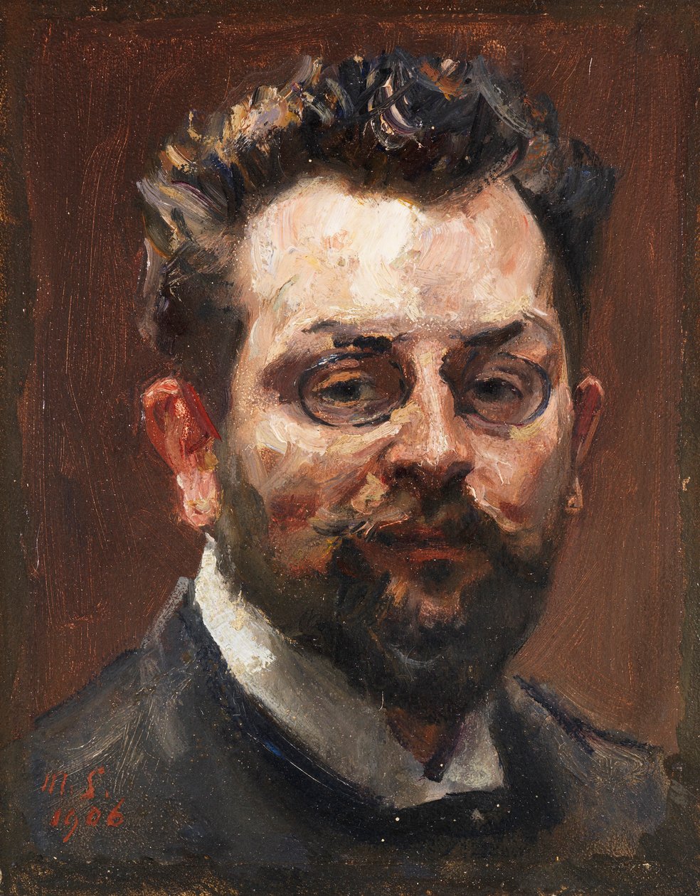 Självporträtt, 1906. av Max Slevogt