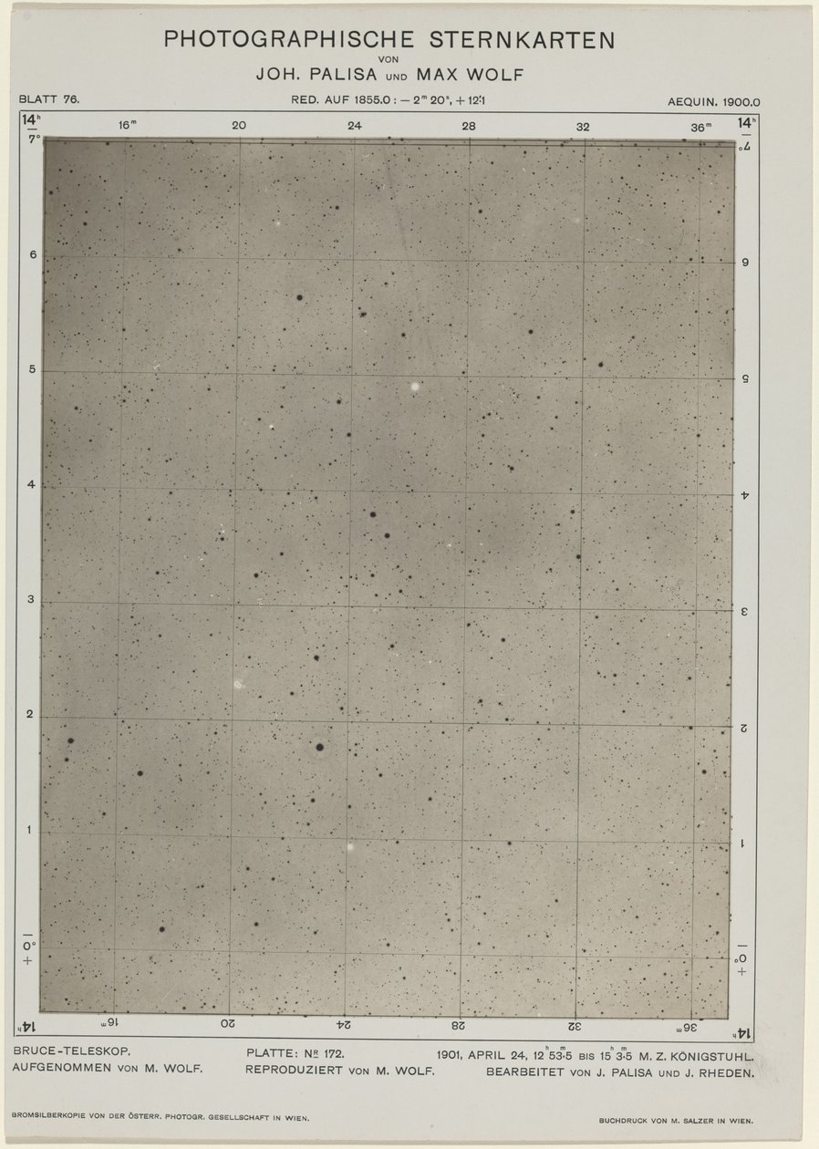 Fotografiska stjärnlistor 24 april 1901, 480. Skapare: Max Wolf, Johann Palisa. av Max Wolf, Johann Palisa