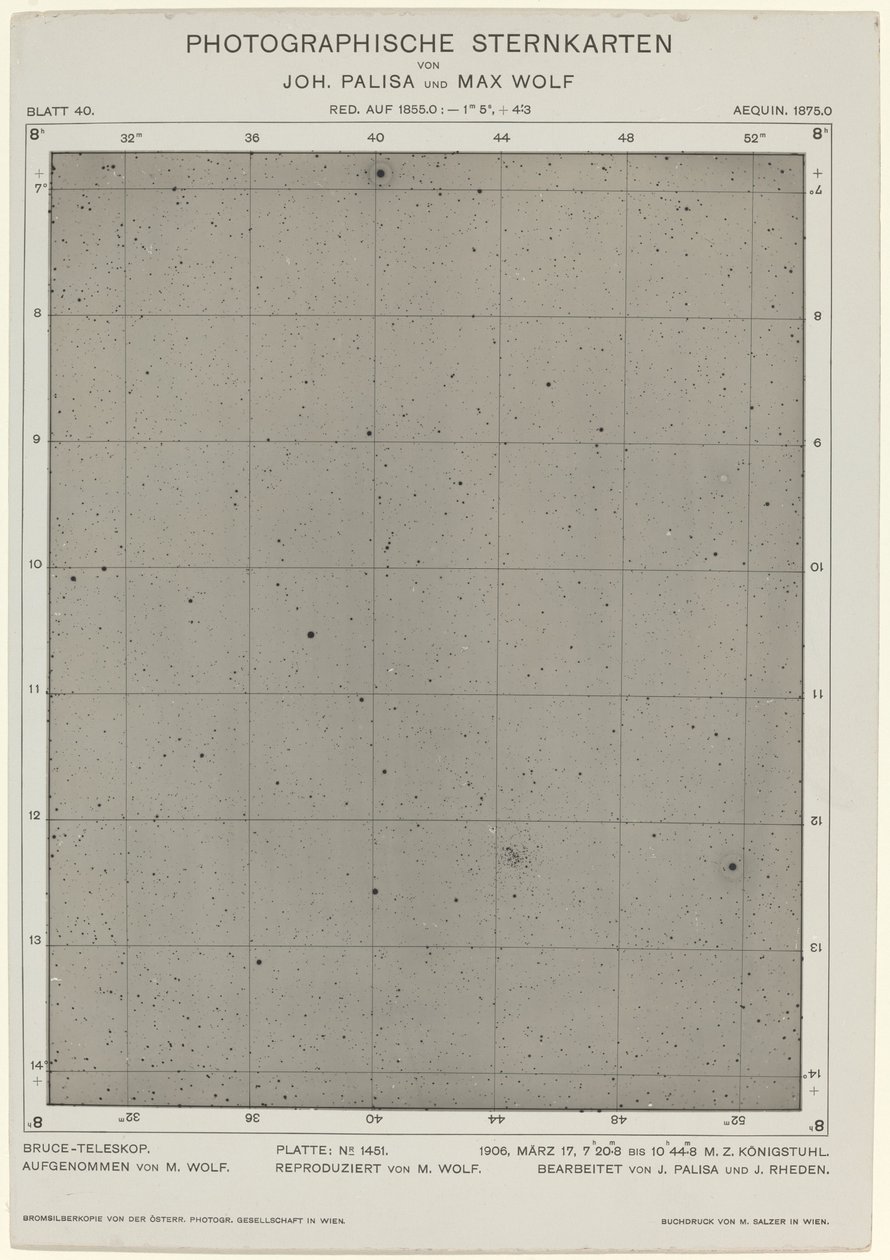 Photographische Sternkarte 17 mars 1906, 2268. Skapare: Max Wolf, Johann Palisa. av Max Wolf, Johann Palisa