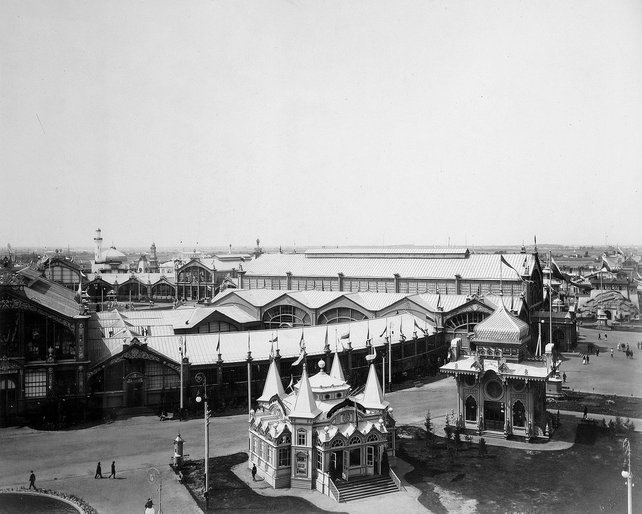 Allmän bild, All-Ryssia utställningen, Nizhny Novgorod, Ryssland, 1896. av Maxim Dmitriev