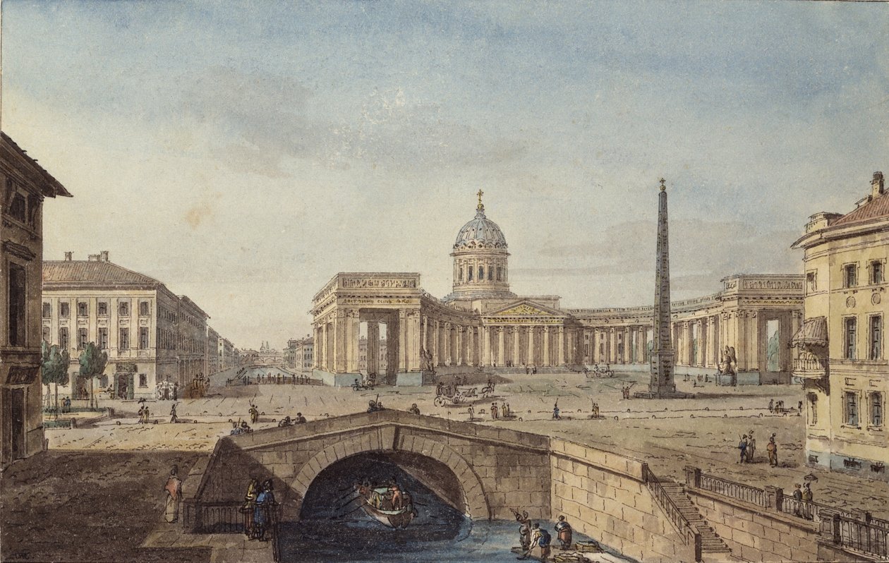 Kazankatedralen i Sankt Petersburg, 1817 av Maxim Nikiphorovich Vorobyev