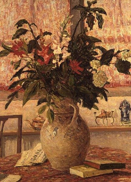 Blommor framför ett fönster, 1910 av Maxime Emile Louis Maufra