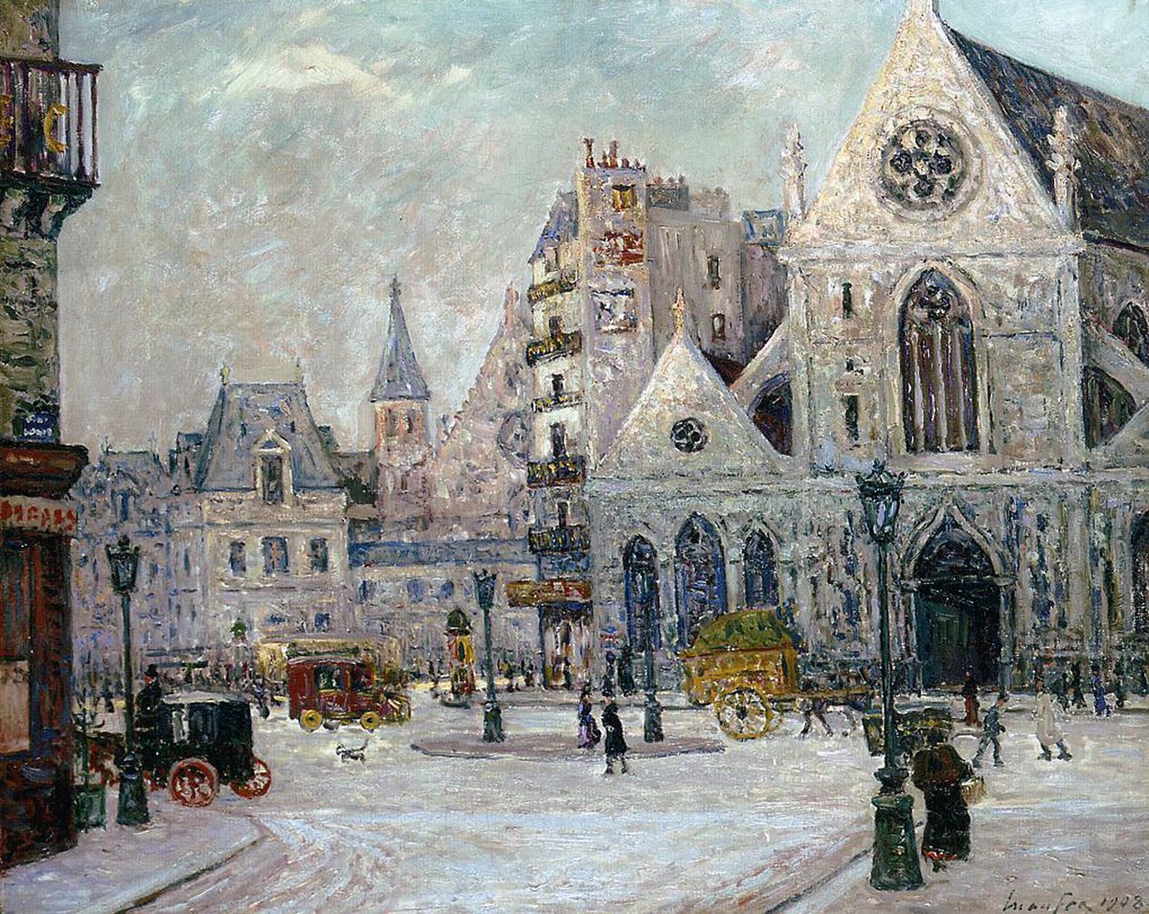 Kyrkan St Nicolas-des-Champs, rue St Martin, Paris, 1908 av Maxime Emile Louis Maufra