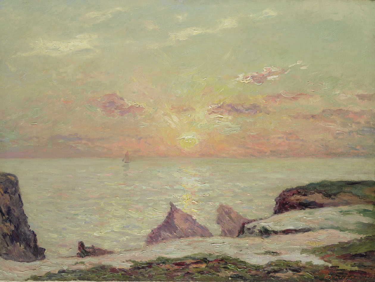 Klipporna vid Belle Ile, 1913 av Maxime Emile Louis Maufra