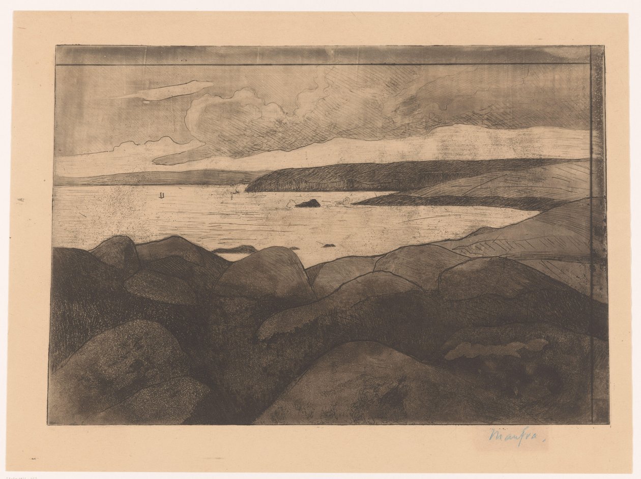 Bretonska kusten av Maxime Camille Louis Maufra (attributed to)