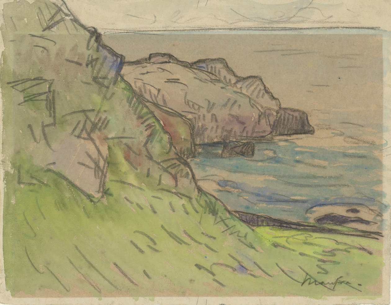Klippiga kusten i Bretagne Bretonse kustlandschap av Maxime Camille Louis Maufra