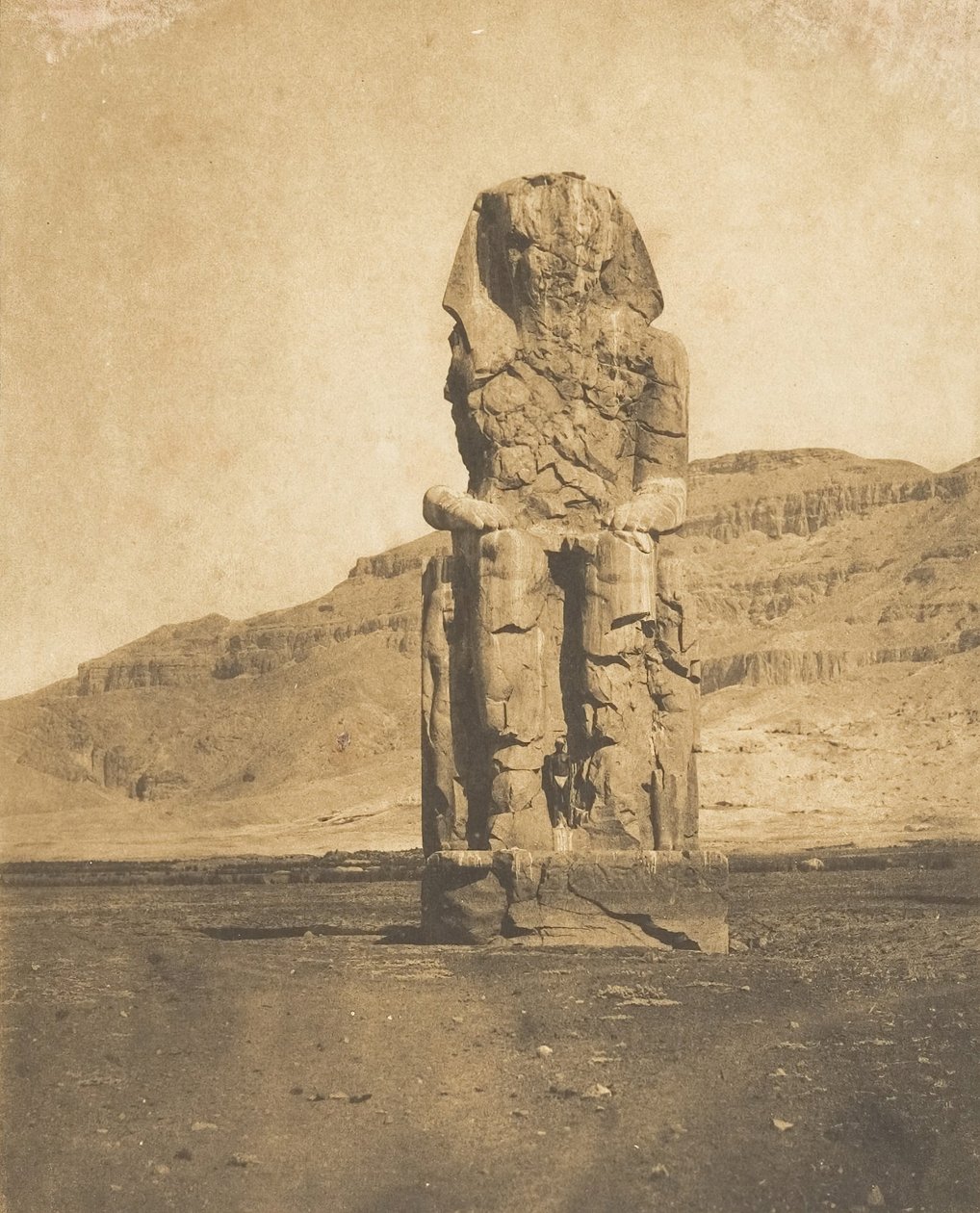 Monolitisk koloss av Amenophis III, i Thebe, 1849-50. av Maxime Du Camp