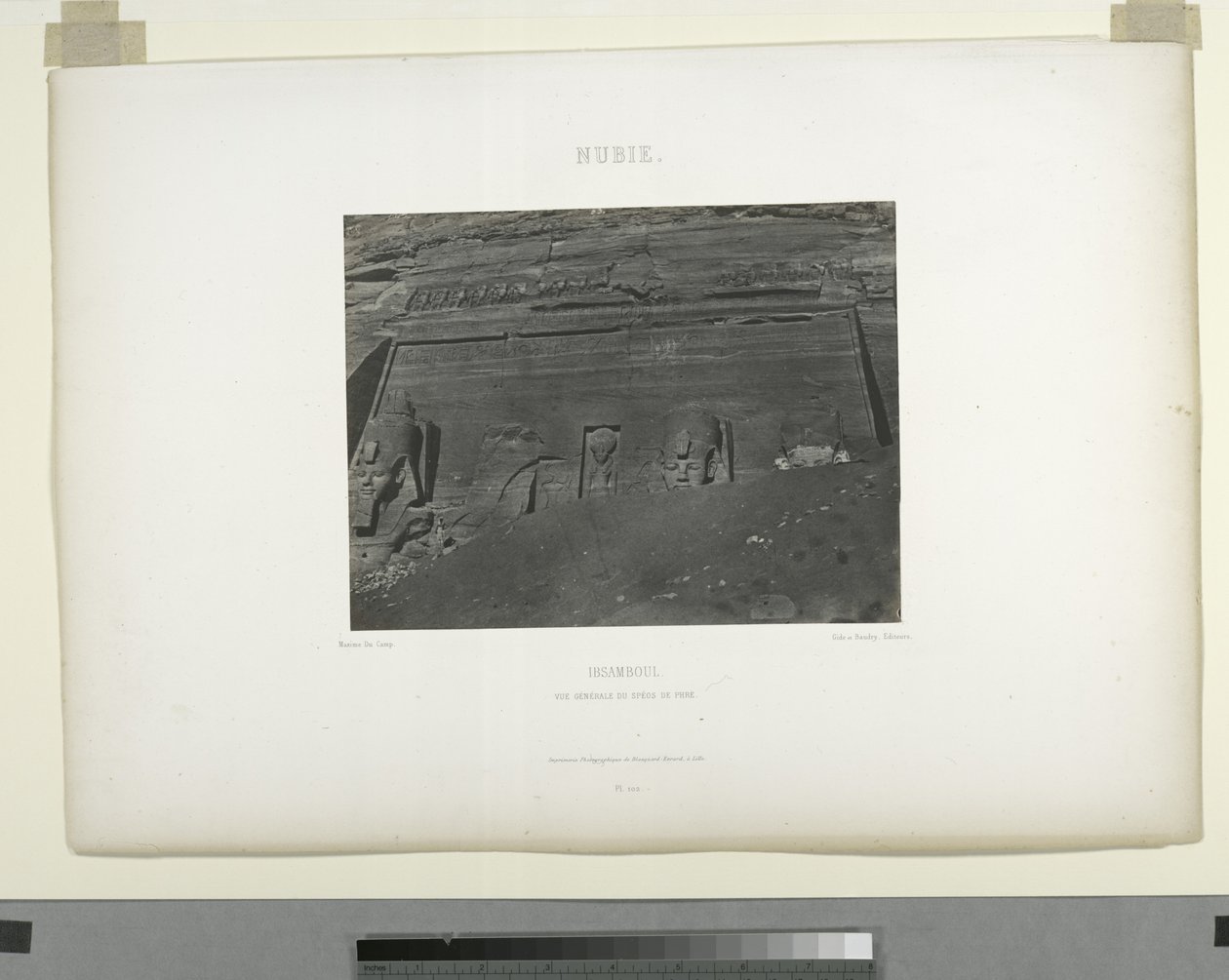 Detalj från det stora templet, Abu Sunbul, Egypten av Maxime Du Camp