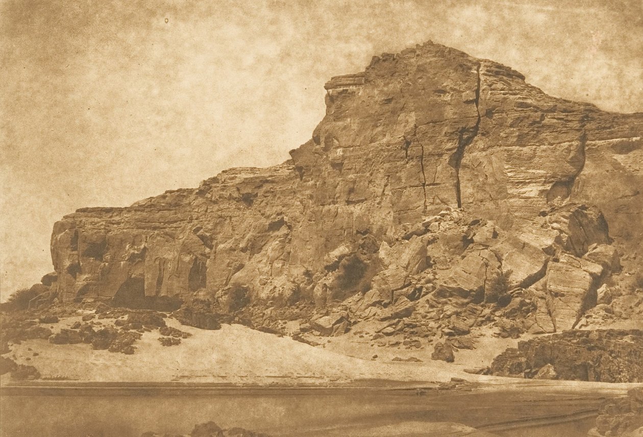 Djebel-Aboucir - den andra kataraktens vänstra strand, 25 mars 1850. av Maxime Du Camp