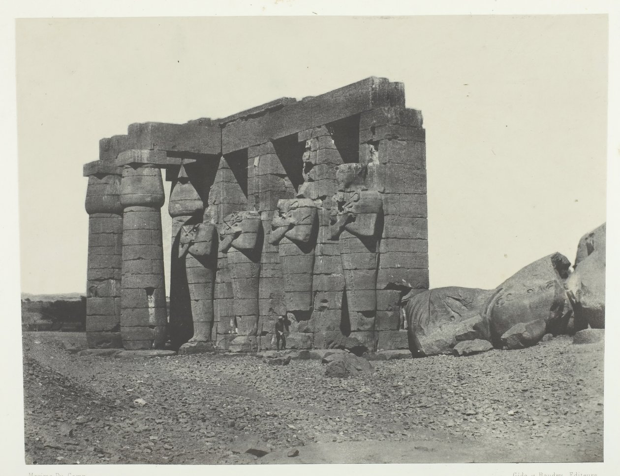 Gournah, Perystyle of the Tomb of Osymandias Ramesseum Occidental, Thebe, 184951. av Maxime Du Camp