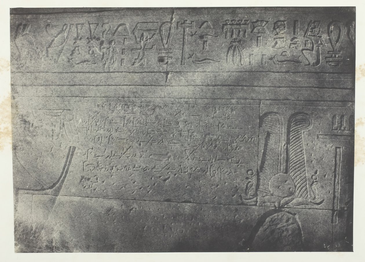 Great Temple of Isis at Philoe, Demotic Inscription, Nubia, 184951, tryckt 1852. av Maxime Du Camp