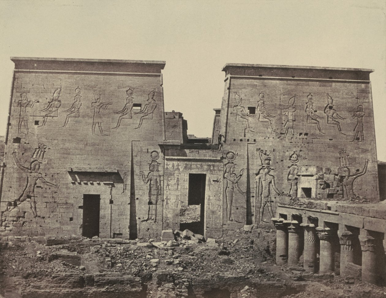 Isis stora tempel i Philoe av Maxime Du Camp