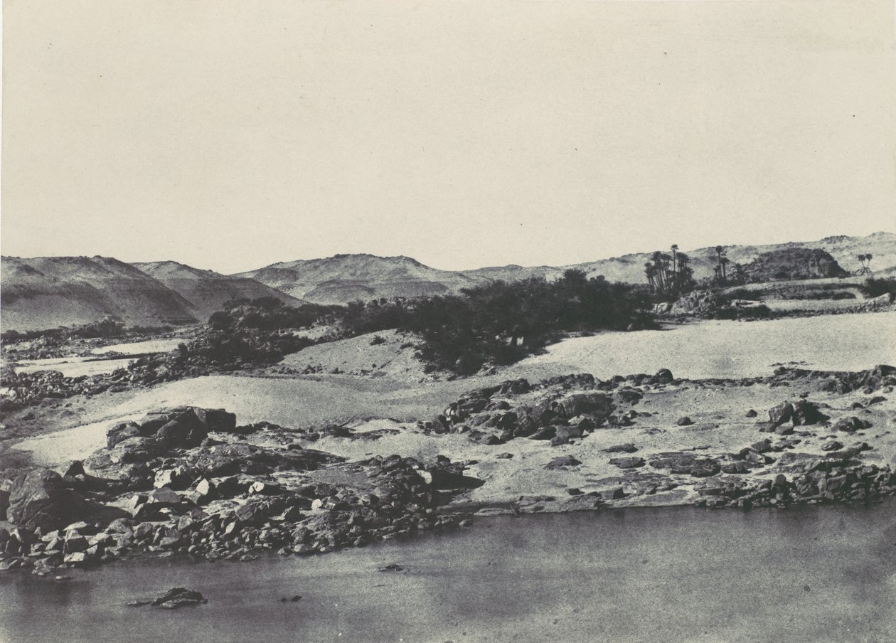 Övre Egypten. Ingången till den första katarakten, 1850. av Maxime Du Camp