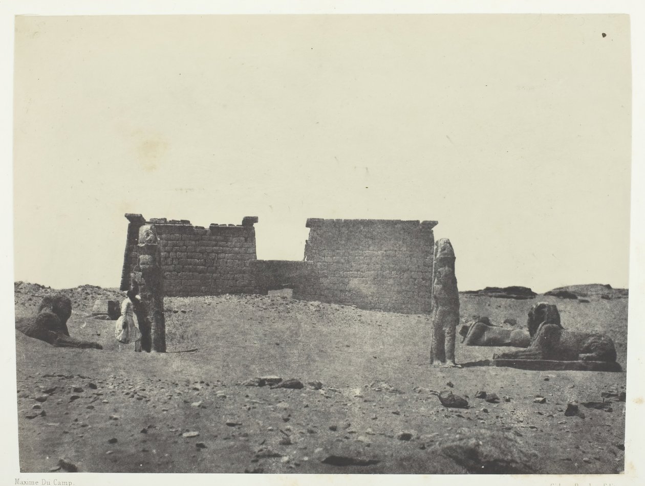 Hémi-Spéos De Séboua, Drômos, Nubia, 184951, tryckt 1852. av Maxime Du Camp