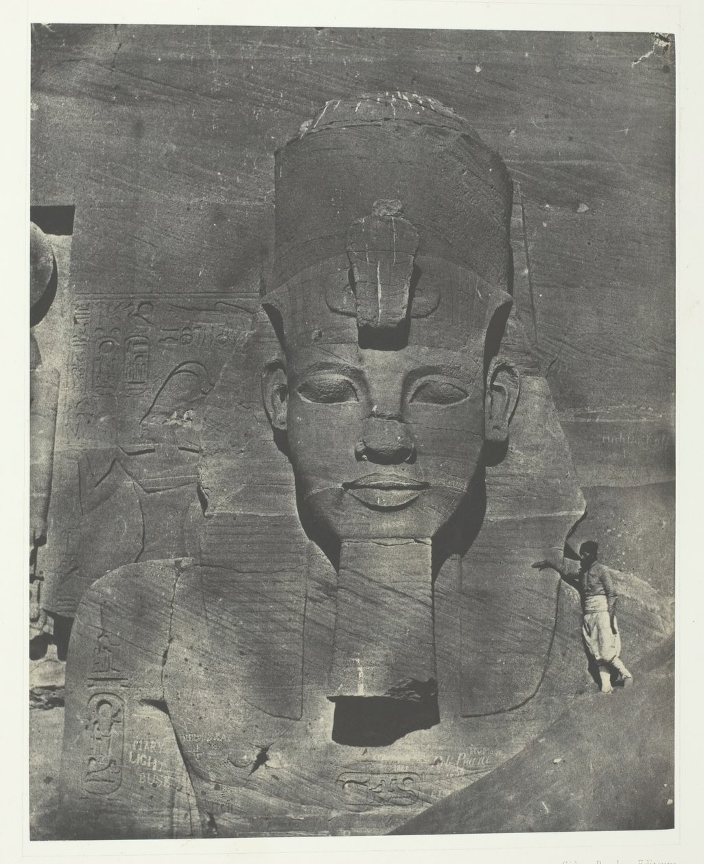 Ibsamboul, Buried Medial Colossus of the Speos of Phre Nubia, Palestine and Syrien, 184951, tryckt 1852 av Maxime Du Camp