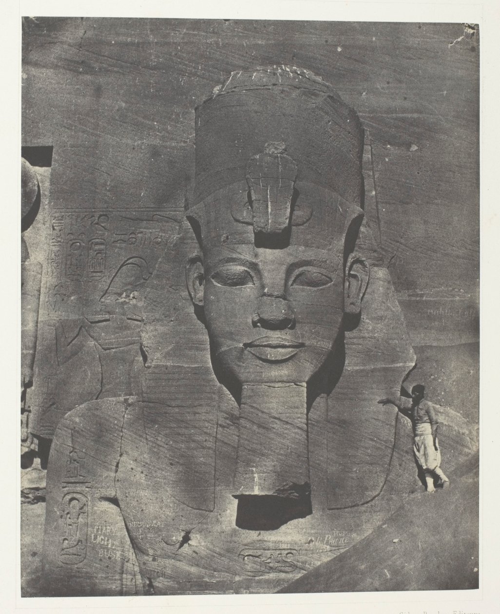 Ibsamboul, Colosse Médial (Enfoui) du Spéos de Phrè Nubie, Palestine et Syrie, plansch 106 från albumet "Egypte, Nubie, Palestine et Syrie" (1852) av Maxime Du Camp