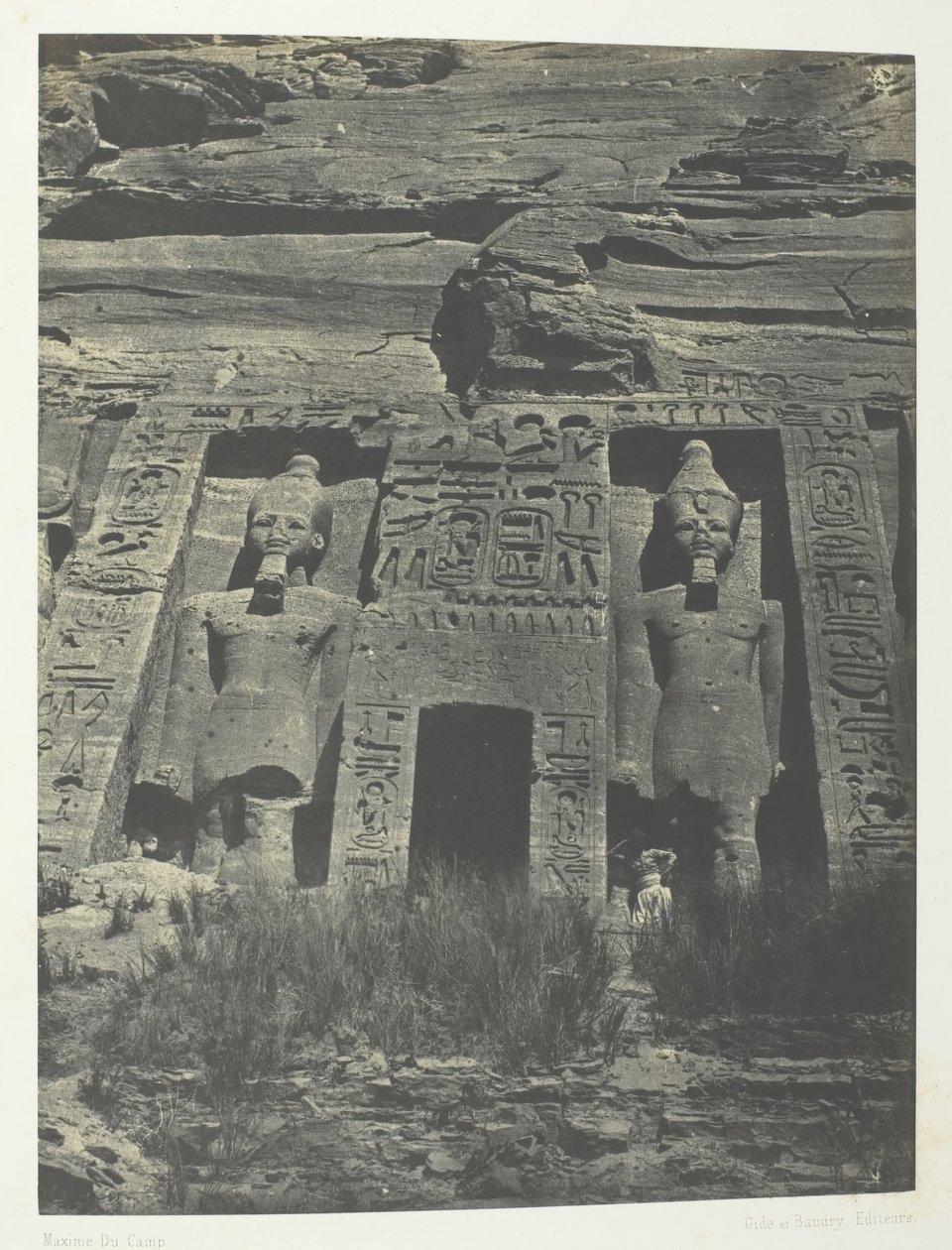 Ibsamboul, Entrance to Speos of Hathor, Nubia, 184951, tryckt 1852. av Maxime Du Camp