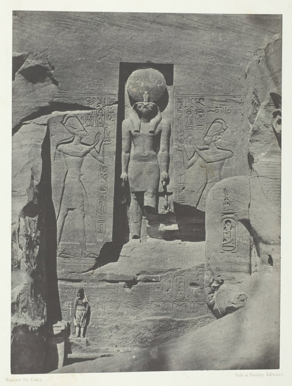 Ibsamboul, Sculptures of the Entrance to the Speos of Phrè, Nubia, 184951, tryckt 1852. av Maxime Du Camp