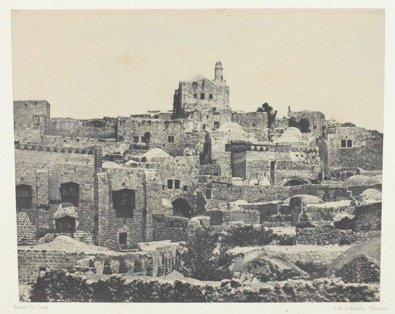 Jerusalem, västra stadsdelen; Palestina av Maxime Du Camp