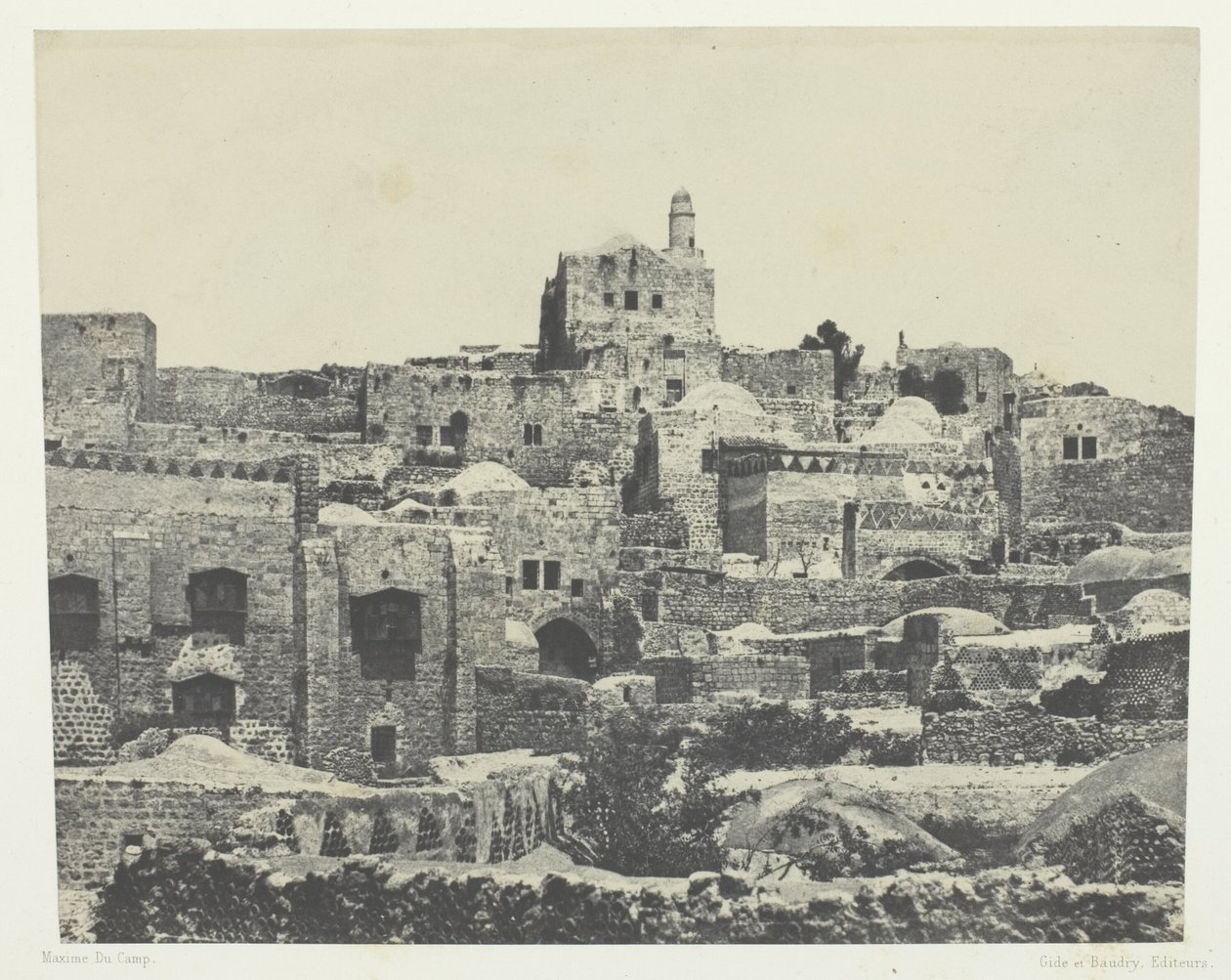 Jerusalem, västra stadsdelen; Palestina av Maxime Du Camp