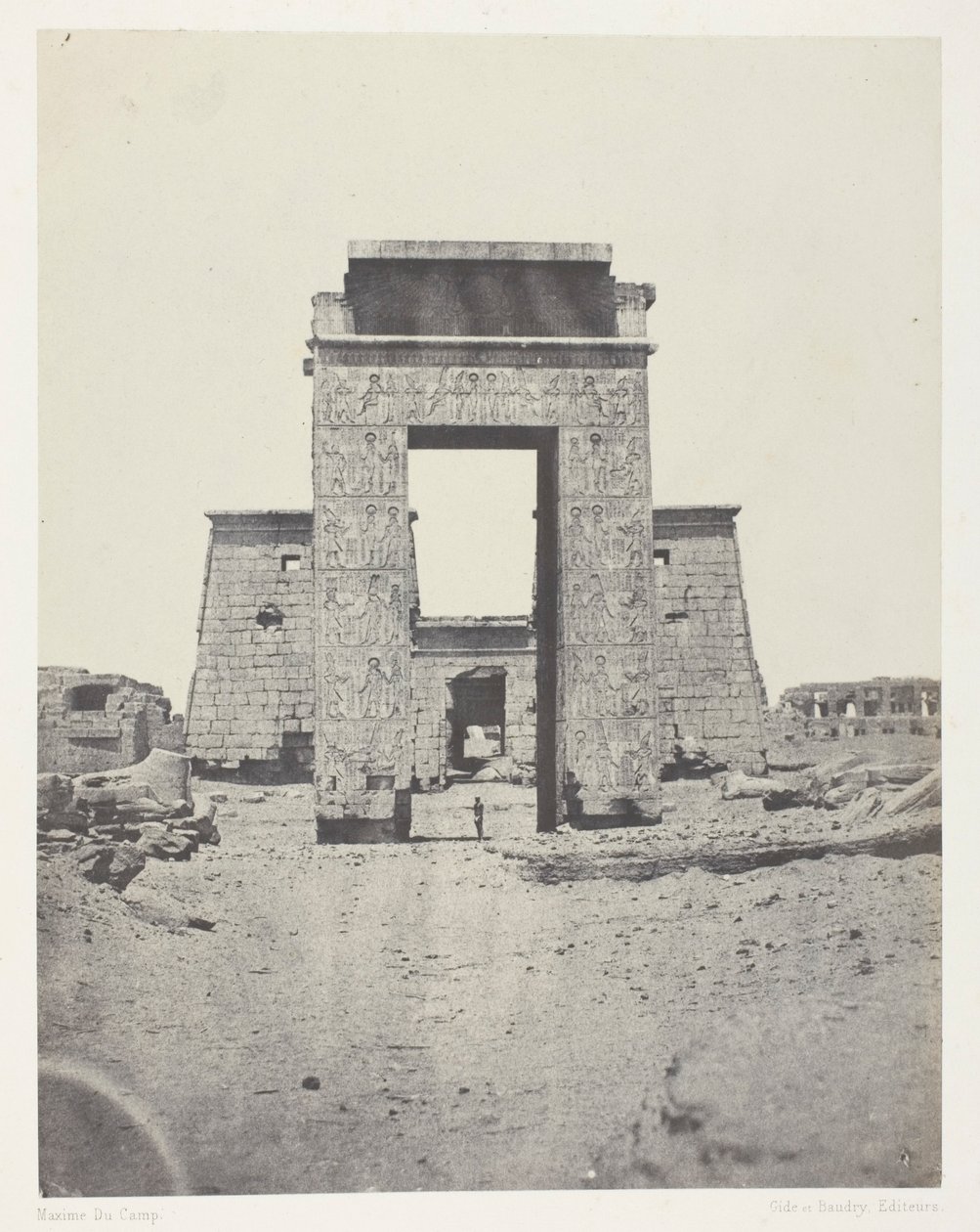 Karnak, Propylone av Temple of Khons; Thebe av Maxime Du Camp