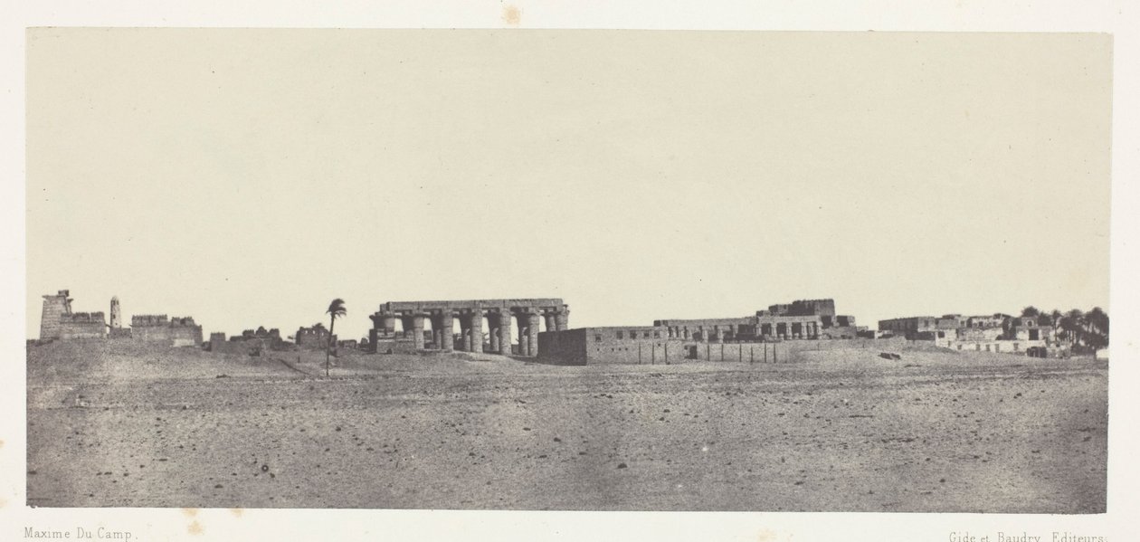Luxor, allmän utsikt över ruinerna; Thebe av Maxime Du Camp