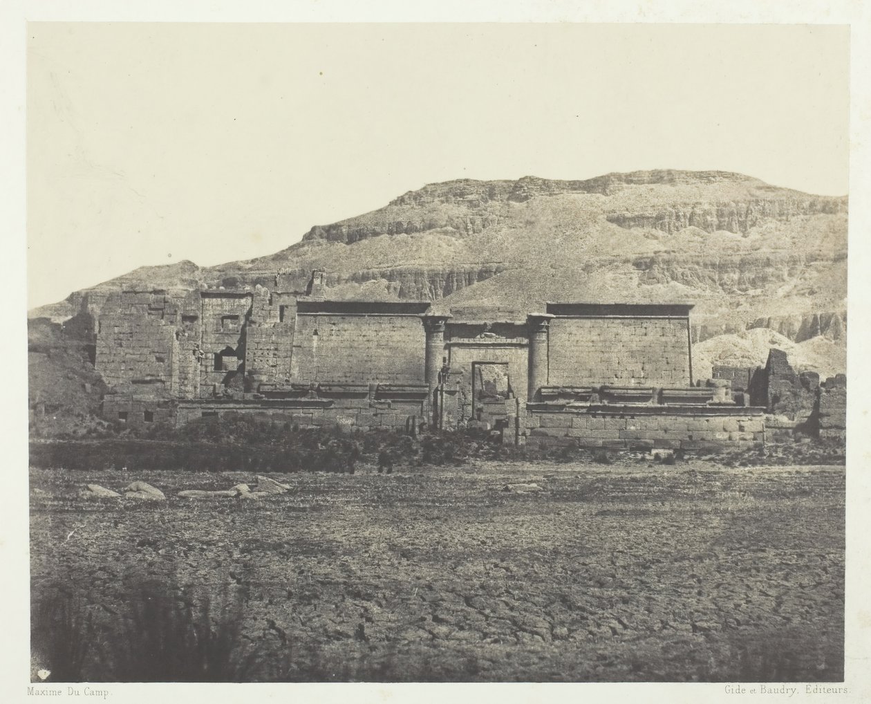 Medinet-Habou, General View of the Rines, Thebe, 184951, tryckt 1852. av Maxime Du Camp