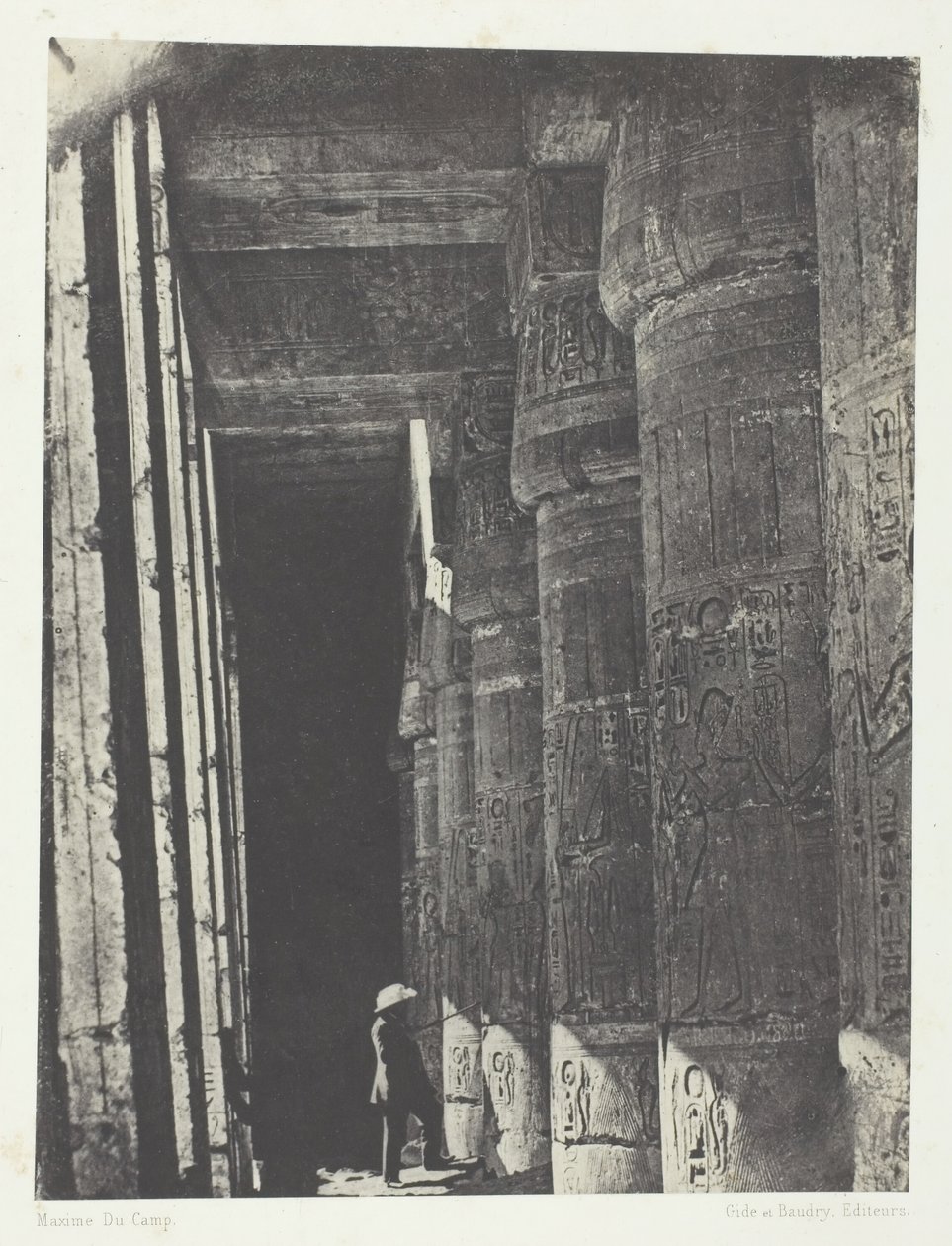 Medinet-Habou, Gallery of the Palace of Ramses-Méiamoun, Thebe, 184951, tryckt 1852. av Maxime Du Camp