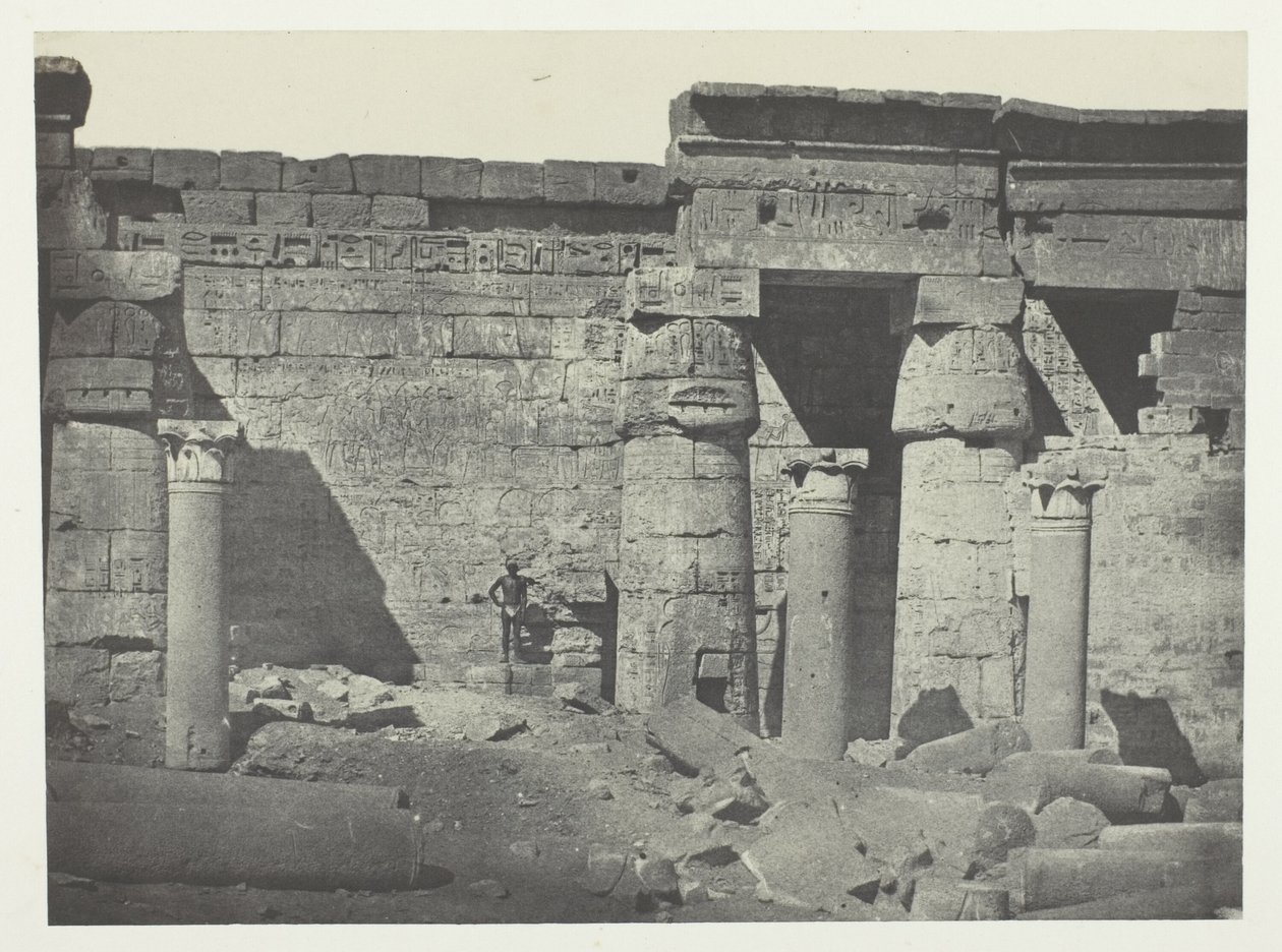 Medinet-Habou, Peristyle av Ramses-Méiamouns palats; Thebe av Maxime Du Camp