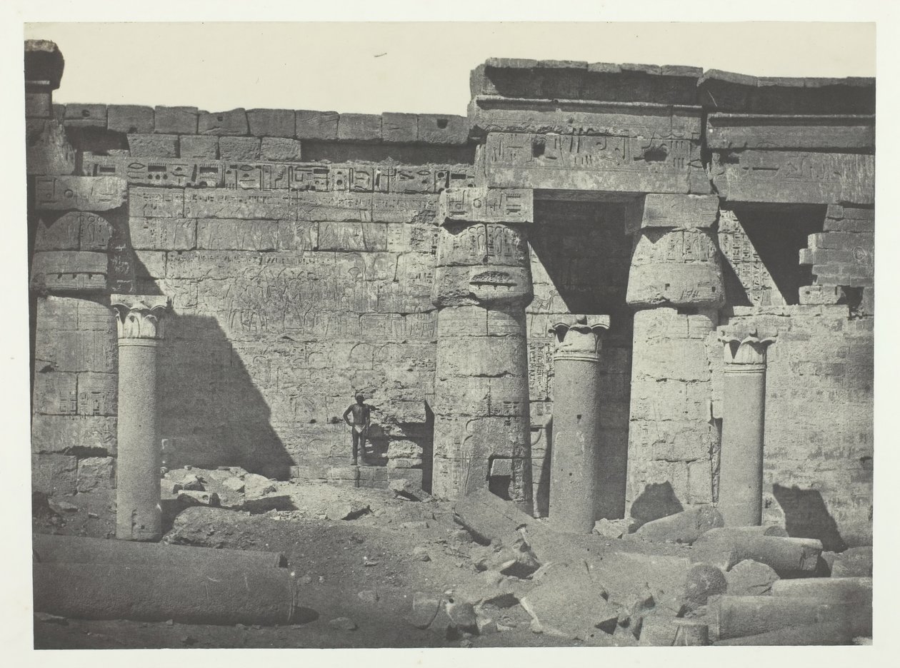 Medinet-Habou, Peristyle of the Palace of Ramses-Méiamoun, Thebe, 184951, tryckt 1852. av Maxime Du Camp