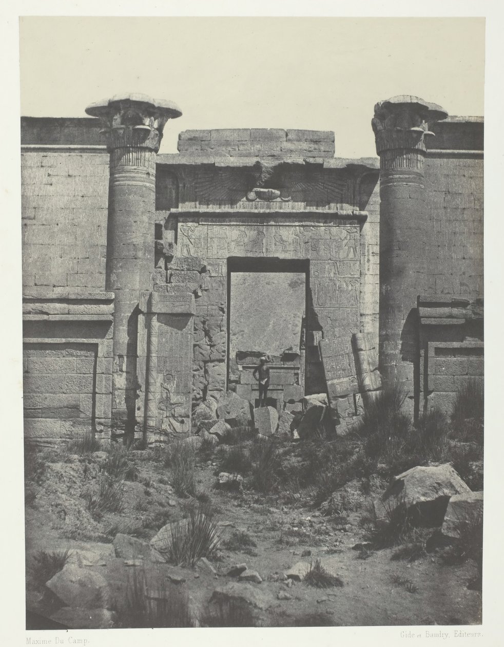 Medinet-Habou, Propylaea of ​​Thutmoseum, Thebe, 184951, tryckt 1852. av Maxime Du Camp