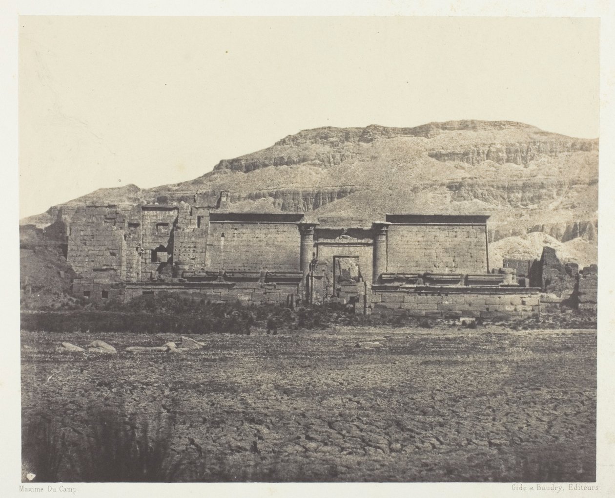 Medinet-Habou, allmän utsikt över Rines, Thebe av Maxime Du Camp