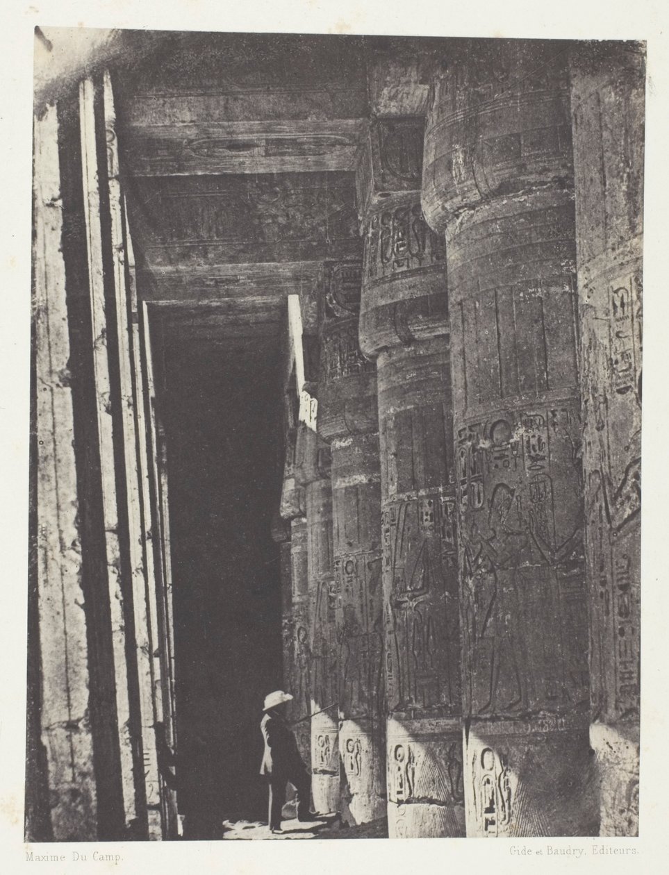 Medinet-Habou, Galleriet i Ramses-Méiamouns palats; Thebe av Maxime Du Camp