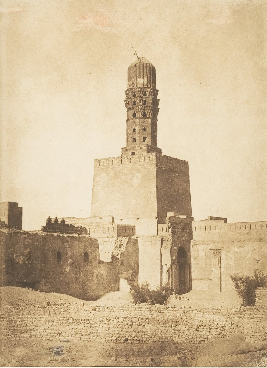 Östra minareten i Khalif Hakem-moskén, Kairo, 27 december 1849. av Maxime Du Camp