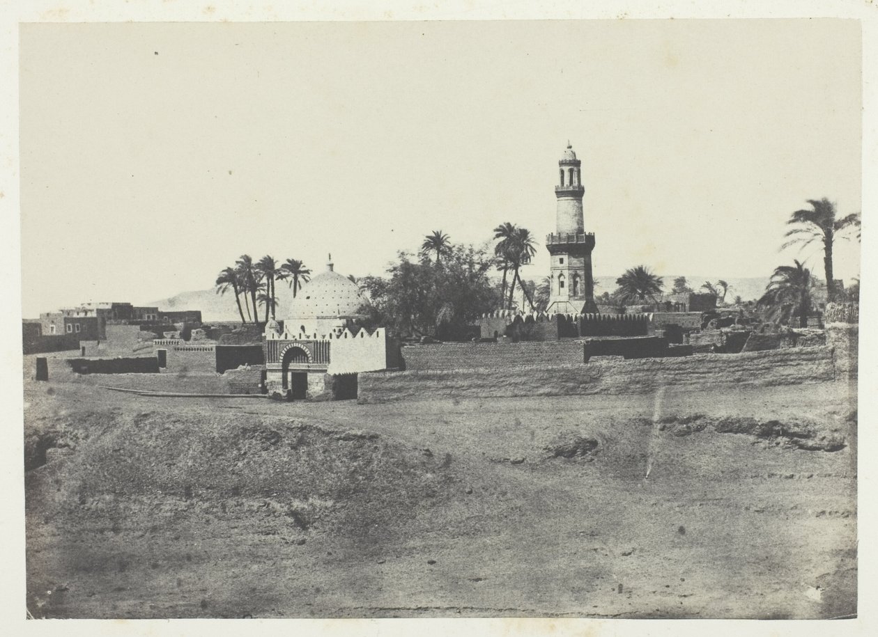 El-Arif-moskén och Murad-Bey-graven, Övre Egypten, plansch 13 från albumet "Egypte, Nubie, Palestine et Syrie" (1852) av Maxime Du Camp