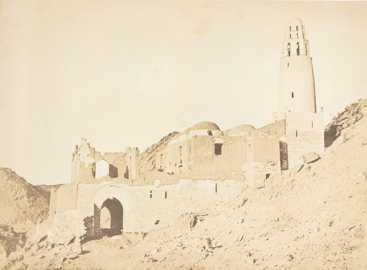 Belal-moskén, söder om Philaes högra strand, 11 april 1850. av Maxime Du Camp