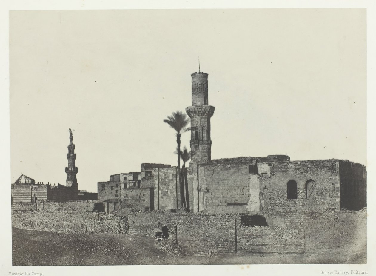 Moskén nära Bab-el-Saïda, Le Kaire, 184951, tryckt 1852. av Maxime Du Camp