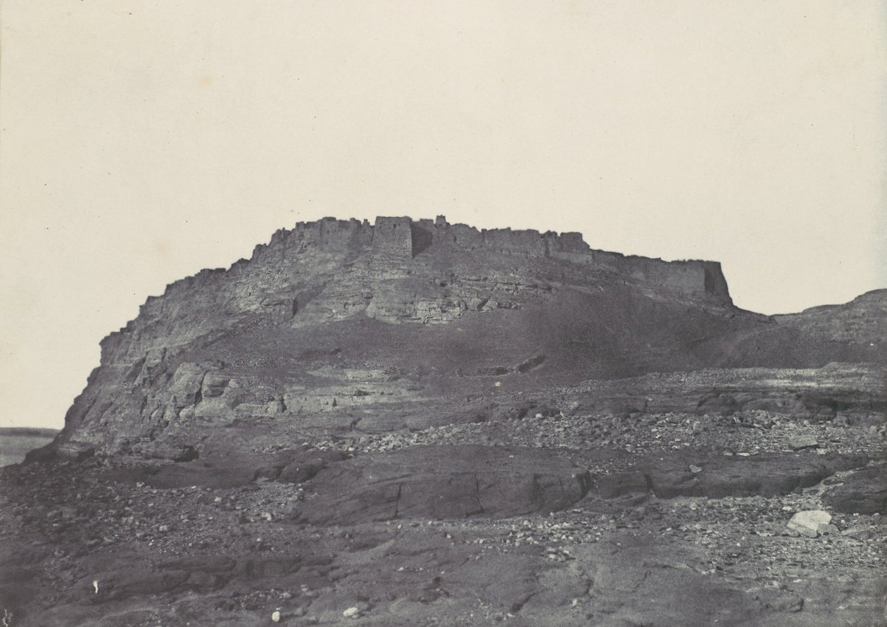 Nubia. Ibrym fästning Ancient Premmis. Utsikt mot söder, 1850. av Maxime Du Camp