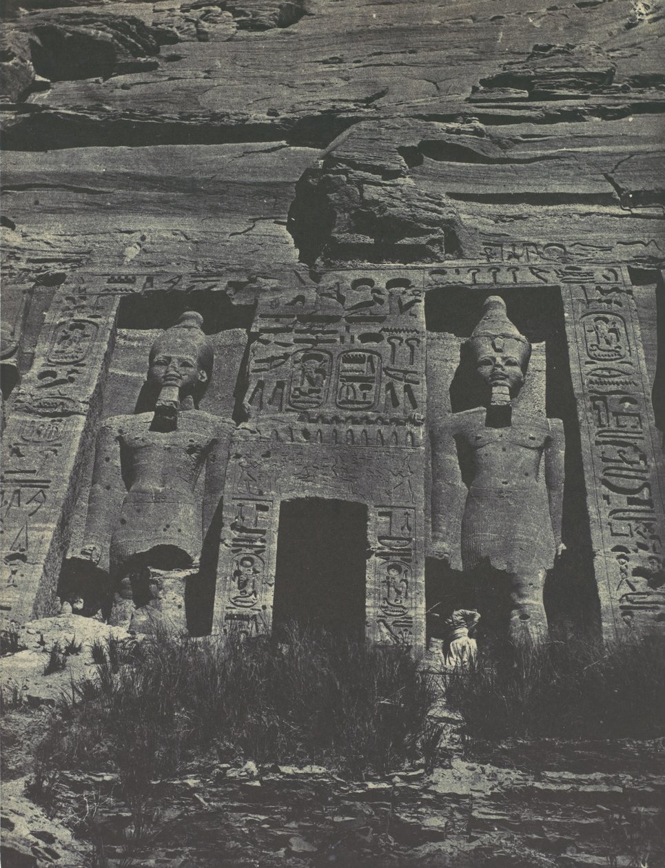 Nubia. Ibsamboul. Ingången till Speos of Hathor, 1850. av Maxime Du Camp